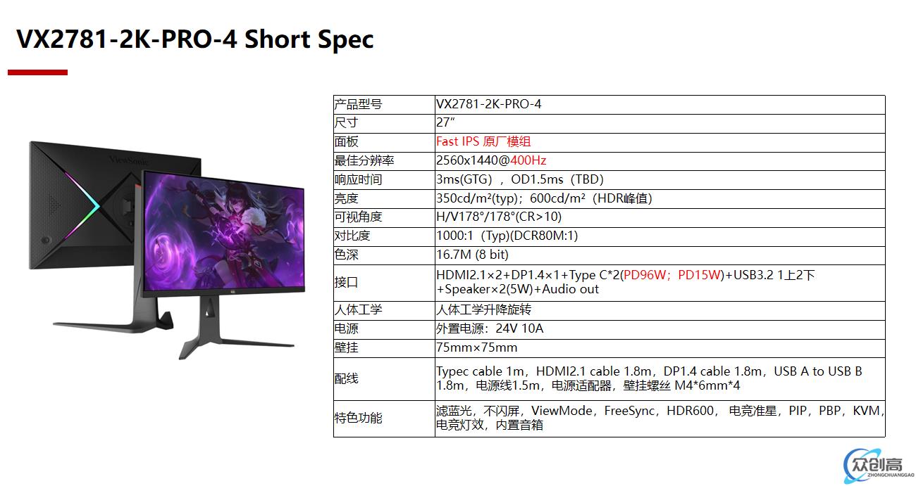 消息称优派计划 Q4 推出 400Hz QHD 显示器，采用友达 FAST IPS 面板(1)